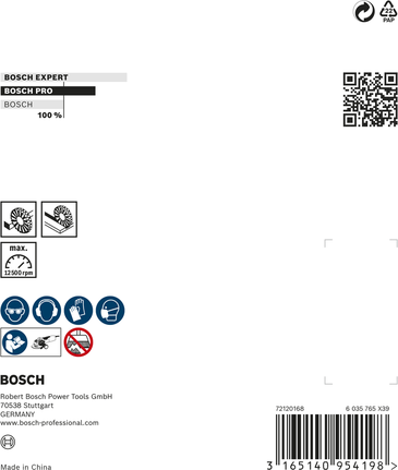 Bosch PRO X-Lock 不锈钢钢丝轮 115 x 0.5 毫米.