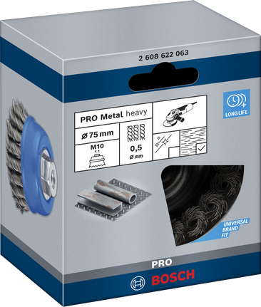 Bosch PRO 金属重型杯刷 75×0.5 毫米。.