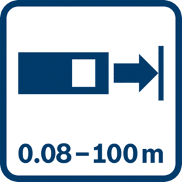  博世MT图标GLM 100C测量范围：0.05-100米