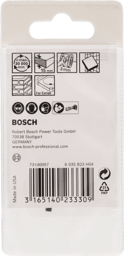 Bosch墙砖切割钻头 3.2mm，适用于瓷砖和可丽耐。