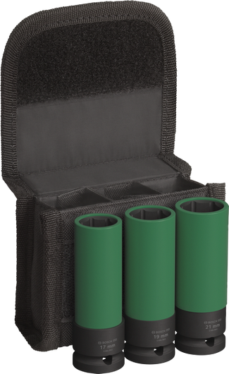 Bosch PRO 冲击套筒组 1/2" 超深 3 件。.