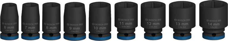 Bosch PRO 冲击套筒套装 1/4 英寸 9 件。.