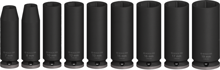Bosch PRO 冲击套筒组 3/8 英寸深 9 件。.