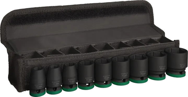 BoschPRO 冲击套筒组 1/2 英寸，盒装 9 件。.