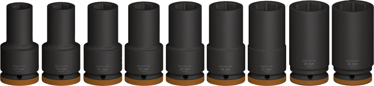 Bosch PRO 冲击套筒组 3/4 英寸深 9 件。.