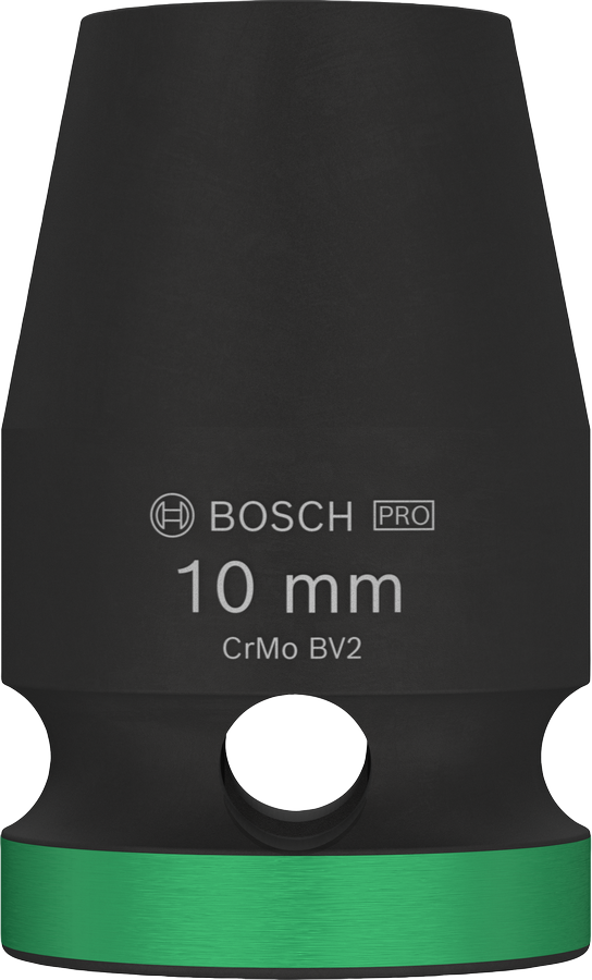 BoschPRO 冲击套筒 1/2 英寸 10 毫米，带绿色环.