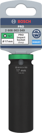 BoschPRO 1/2″ 17 毫米深冲击套筒.