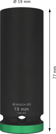 Bosch PRO 冲击套筒 1/2 英寸 19 毫米深。.