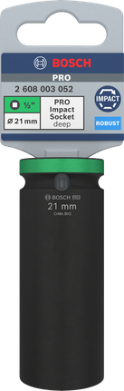 BoschPRO 冲击套筒 1/2 英寸，21 毫米深.