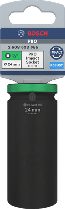 BoschPRO 冲击套筒 1/2 英寸，24 毫米深.