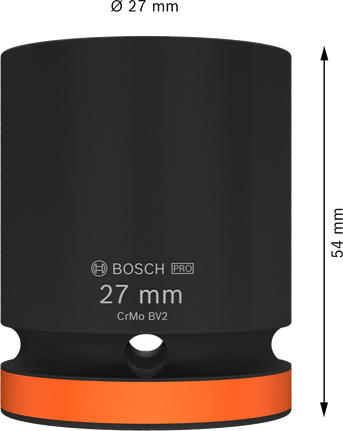 适用于 3/4 英寸驱动器的Bosch PRO 冲击套筒 27 毫米。.