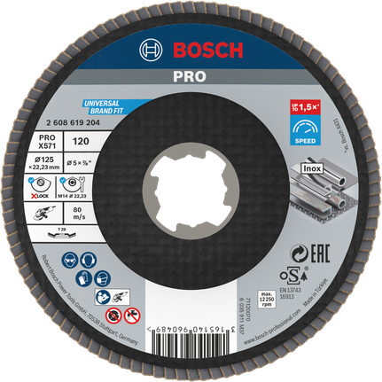 Bosch PRO X571 翻盖盘角度 125 毫米 G120 X-Lock。.