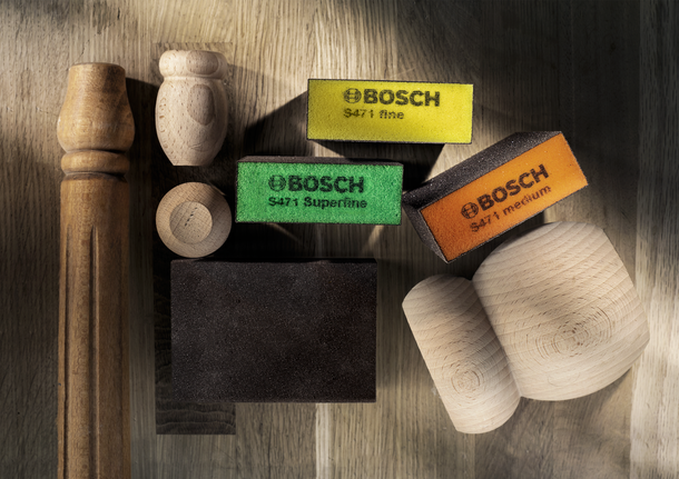 BoschS471 打磨海绵，适用于精细、超细、中等粗度的砂纸。.