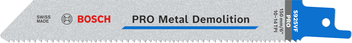 带有可变齿的Bosch PRO Metal Demolition S925VF 刀片。.