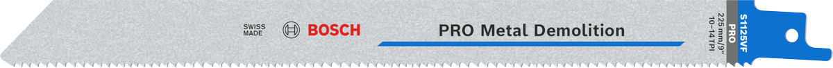 带有可变齿的Bosch PRO Metal Demolition S1125VF 刀片。.