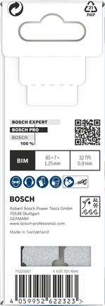 Bosch PRO 薄金属 S325GF 刀片 85×7×1.25 毫米 5 件.
