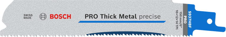 Bosch PRO 厚金属精密 S937HBF 刀片采用 3x3 齿设计。.