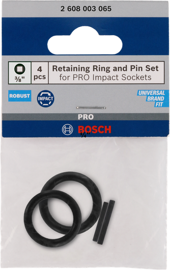 Bosch3/8 英寸固定环和销钉套装 4 件.