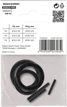 Bosch1/2 英寸固定环和销钉组。.