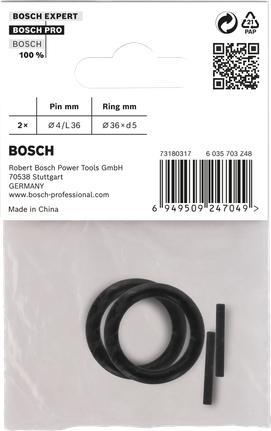 Bosch固定环和销钉套装 3/4″ 4 件.