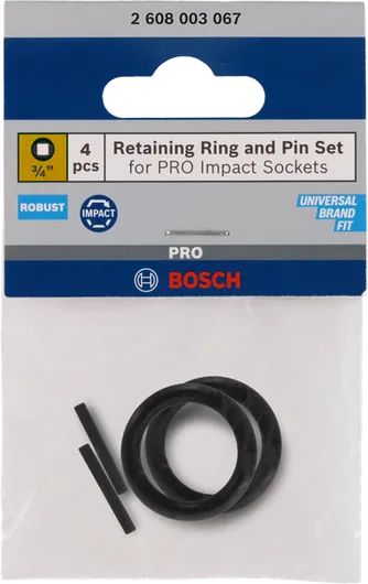 Bosch3/4 英寸固定环和销钉组，4 件。.