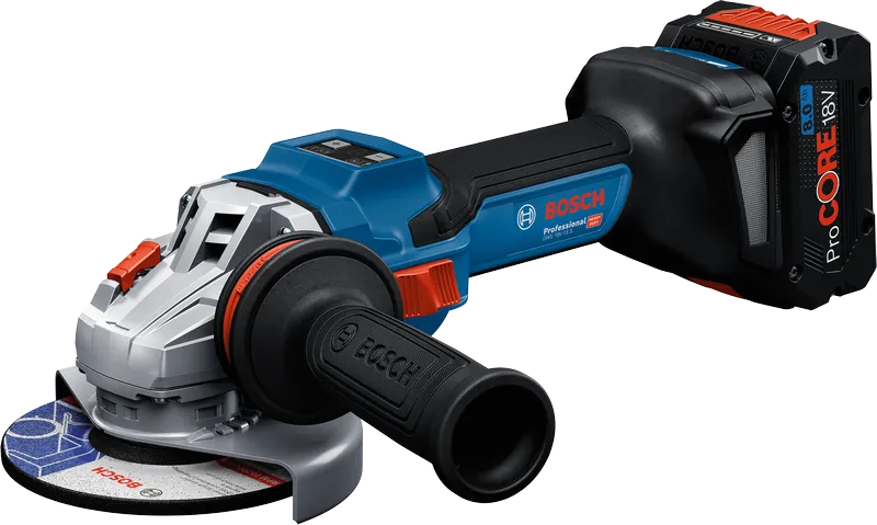 BoschGWS 18V-15 S 无绳角磨机，带侧手柄。.