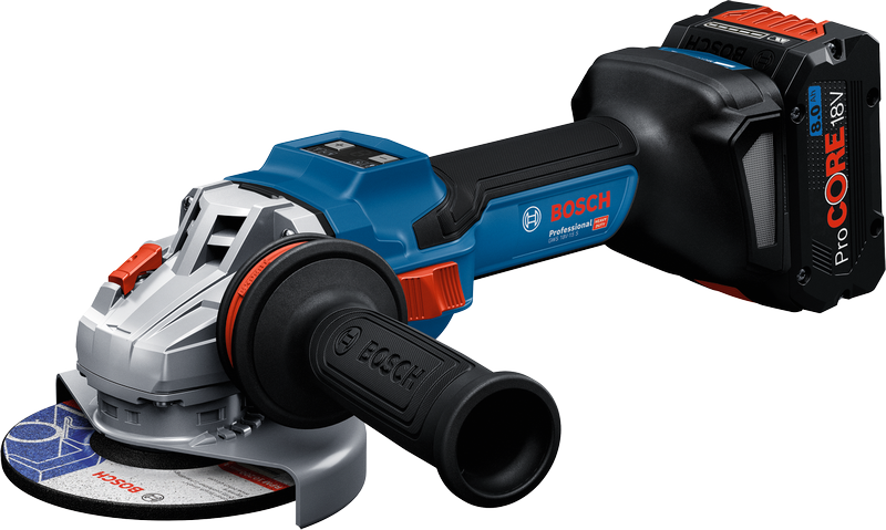 BoschGWS 18V-15 S 无绳角磨机，带侧手柄。.