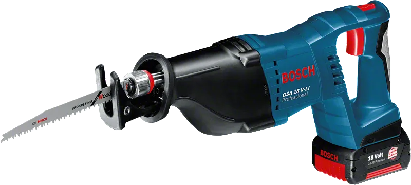 Bosch无绳往复锯 GS4 18 V-LI，适用于木材。.