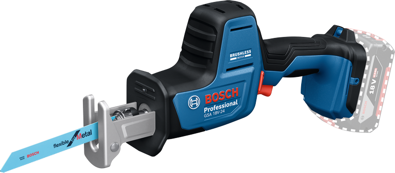 BoschGSA 18V-24 往复锯，用于金属切割.