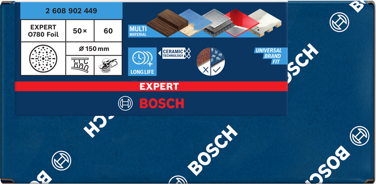 BoschEXPERT O780 箔砂磨片 150 毫米 G60.