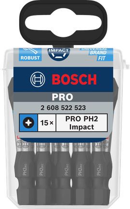 BoschPRO PH2 冲击钻头 15 件.