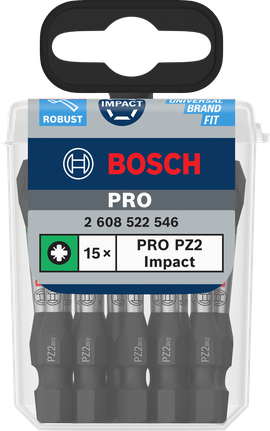 BoschPRO PZ2 冲击钻头 15 个装.