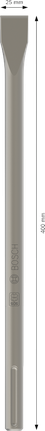 Bosch PRO SDS max-4C 平凿 25x400 毫米。.
