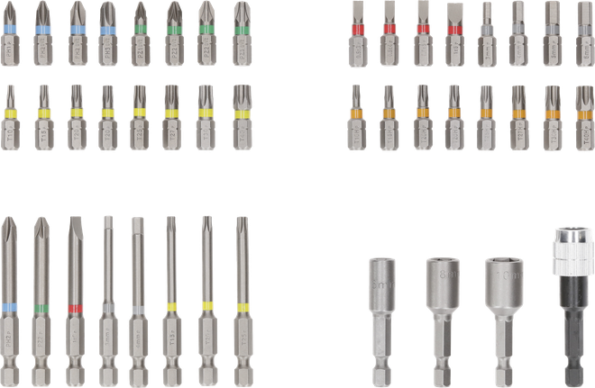 Bosch超硬螺丝刀头套装 44 件，各种尺寸。.
