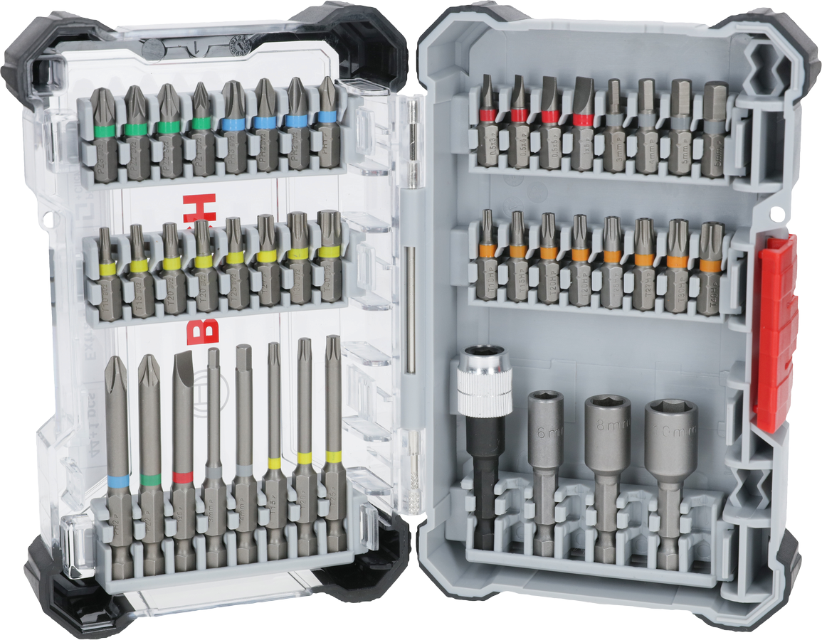 Bosch超硬螺丝刀头套装 44 件，各种尺寸。.