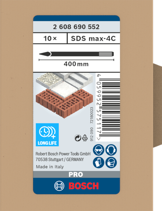 BoschSDS max-4C 400 毫米凿子套装.