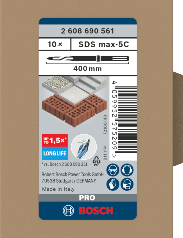 PRO专业系列SDS max五坑5C套装