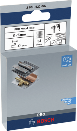 Bosch PRO Metal 清洁钢丝轮 75×0.3 毫米。.