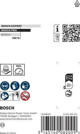 BoschPRO 金属重型杯刷 65 毫米直柄。