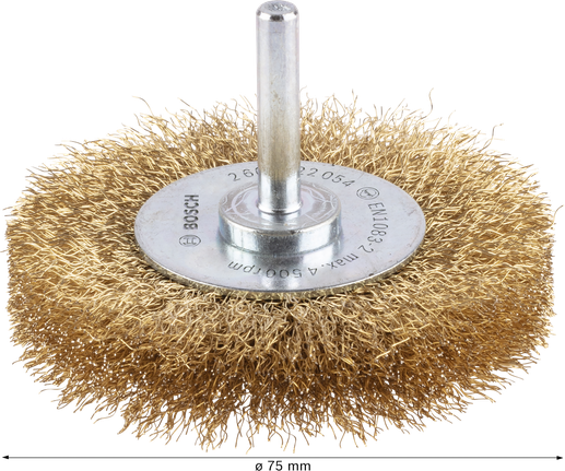 Bosch PRO 多材质清洁钢丝轮 75 毫米直柄。.