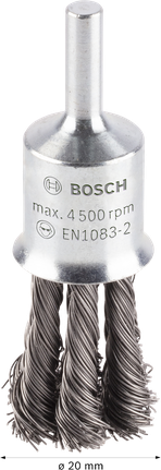 BoschPRO 金属重型端刷，直柄式。
