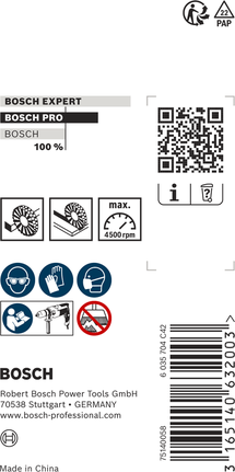 BoschPRO 不锈钢清洁钢丝轮，直径 50 毫米。