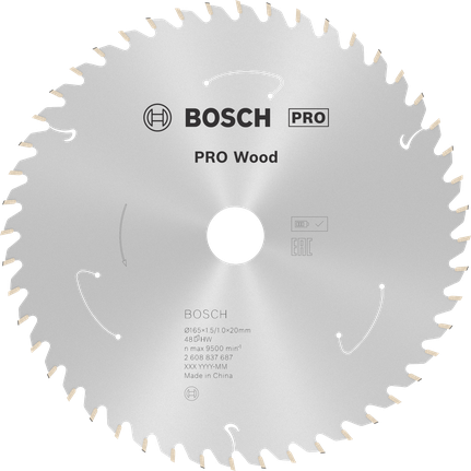 Bosch PRO Wood 165 毫米圆锯片，48 齿。.