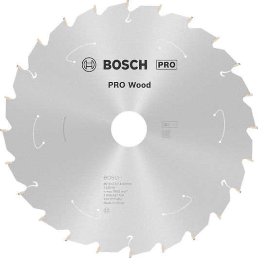 Bosch PRO Wood 无绳圆锯片，24 齿。.
