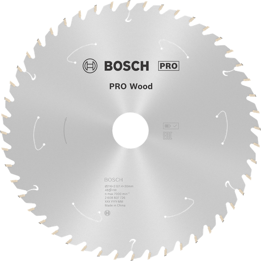 BoschPRO 木工无绳圆锯片 216 毫米 T48。