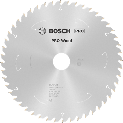 Bosch PRO Wood 无绳圆锯片，216 毫米 48T。.