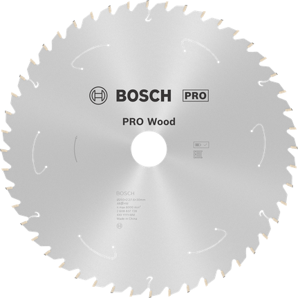 Bosch PRO Wood 无绳圆锯片，48 齿。.