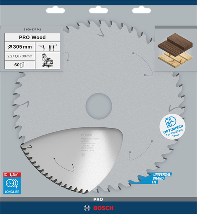 BoschPRO 木材圆锯片 305 毫米 T60。.