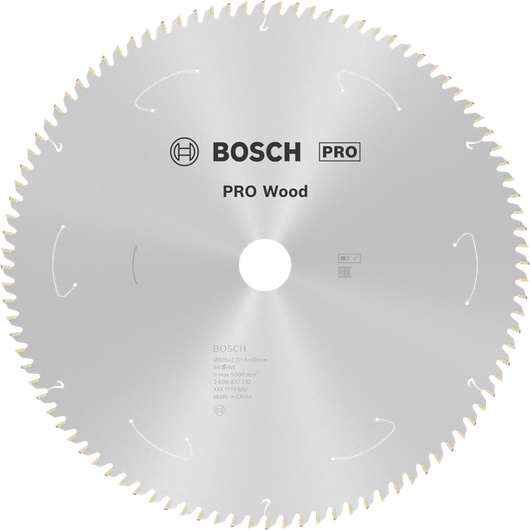 Bosch PRO Wood 无绳圆锯片 T60 305mm。.