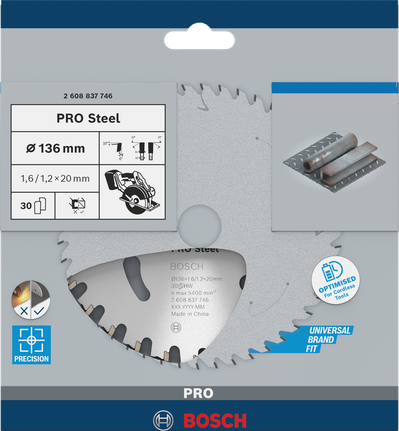 BoschPRO钢136×1.6×20毫米圆锯片.